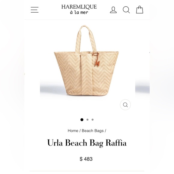 HAREMLIQUE raffia beach/tote bag great condition - Picture 1 of 11